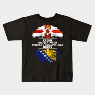 Northern Irish Grown With Bosnian Herzegovinian Roots - Gift for Bosnian Herzegovinian With Roots From Bosnia  Herzegovina Kids T-Shirt